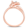 Diamond Calla Lily Ring in 18K Rose Gold Over Sterling Silver