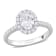 1 1/2 CT TGW Lab Grown Diamond with Tsavorite Accent Halo Engagement
Ring in 14K White Gold