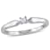 0.05 CT TW Princess Cut Diamond Solitaire Ring in Sterling Silver