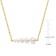 3-7MM Freshwater Cultured Pearl Graduated Bar Necklace in 18K Yellow
Gold Over Sterling Silver