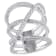 2 2/5 CT TGW White Topaz Crossover Split Shank Ring in Sterling Silver