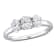 1 CT TW Lab-Grown Diamond 3-Stone Ring in 14K White Gold