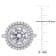 3 7/8 CT TW Lab-Grown Diamond Double Halo Ring in 14K White Gold