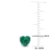 1 1/2 CT TGW Heart Shape Created Emerald Stud Earrings in Sterling Silver