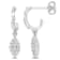 3/8 CT TW Diamond Dangle Earrings in 14K White Gold