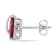 2 1/3 CT TGW Created Ruby Stud Earrings in 10K White Gold