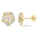 1/2 CT TW Diamond Cluster Stud Earrings in 14k Yellow Gold