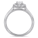 3/4 CT TGW Lab Grown Diamond Halo Engagement Ring in 14K White Gold