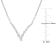 1/3 CT TGW Lab Grown Diamond "V" Necklace in Platinum Plated
Sterling Silver