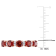 1 3/5 CTW Garnet and White Topaz Semi-Eternity Ring in Rose Plated
Sterling Silver