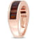 3 1/3 CTW Garnet Semi-Eternity Anniversary Band in Rose Plated Sterling Silver