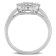 3/4 CT TGW Created White Sapphire Floral Ring in Sterling Silver