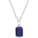 1 5/8 CT TGW Created Blue Sapphire Solitaire Pendant with Chain in
Sterling Silver
