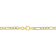 3.8MM Figaro Chain Bracelet in 18K Yellow Gold Over Sterling Silver