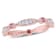 3/8 CTW Created Pink and Created White Sapphire Anniversary Band in Rose
Plated Sterling Silver