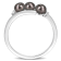 3.5-4MM Black Freshwater Cultured Pearl and Diamond Accent Pearl Bypass
Ring in Sterling Silver