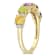 1 2/5 CTW Multi-Gemstone Anniversary Band Ring in Yellow Gold Plated
Sterling Silver