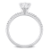 1-1/4 CT DEW Created Moissanite and 1/10 CT TW Diamond Engagement Ring
in 14K White Gold