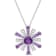 2 CT TGW African Amethyst and White Topaz Starburst Pendant with Chain
in Sterling Silver