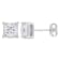 2 1/2 CT DEW Created Moissanite Stud Earrings in Sterling Silver