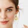 55MM Oval Twist Earrings in 18K Yellow Gold Over Sterling Silver
