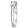 1 CT TGW Lab Grown Diamond 3-Stone Engagement Ring in 14K White Gold
