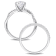 1 1/2 CT TGW Created Moissanite Engagement Ring Set in 10K White Gold