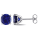 4 4/5 CT TGW Created Blue Sapphire Stud Earrings in Sterling Silver