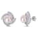 9.5-10MM Cultured Pearl and 2 1/8 ctw Cubic Zirconia Stud Earrings in
Sterling Silver