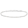 White Enamel Ball Link Bracelet in Sterling Silver