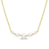 4.5-8 MM Freshwater Cultured Pearl And White Topaz Necklace in 18K
Yellow Gold Over Sterling Silver