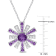2 CT TGW African Amethyst and White Topaz Starburst Pendant with Chain
in Sterling Silver