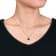 1 3/8 CT TGW Black Spinel and White Topaz Swan Pendant Necklace in
Sterling Silver