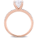 2 CT DEW Created Moissanite and 1/10 CT TW Diamond Engagement Ring in
14K Rose Gold
