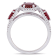 2 1/6 CT TGW Ruby and 1/3 CT TW Diamond Three Stone Ring in 14K White Gold