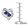 2 1/4 CT TGW Created Blue Sapphire and Diamond Accent Heart Earrings in
Sterling Silver