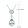 5 CT TGW Green Quartz and Created White Sapphire Teadrop Halo Pendant
with Chain in Sterling Silver