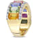 6 4/5 CT TGW Multi-Color Sapphire Anniversary Band Ring in 14K Yellow Gold