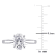 2 CT DEW Created Moissanite Solitaire Engagement Ring in 14K White Gold