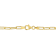 3.5MM Fancy Paperclip Chain Bracelet in 18K Yellow Gold Over Sterling Silver