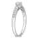 1/3 CT TW Diamond Engagement Ring in Sterling Silver