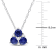 1 1/2 CT TGW Created Blue and White Sapphire 3-Stone Pendant with Chain
in Sterling Silver