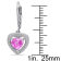 2 CT TGW Created Pink Sapphire and Diamond Accent Earrings in Sterling Silver