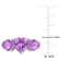 2 7/8 CT TGW Amethyst 3-Stone Ring in Sterling Silver