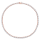 33 CT TGW Created White Sapphire Tennis Necklace in Rose Plated Sterling Silver