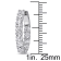 4-1/10ctw Created White Sapphire Inside-Outside Hoop Earrings in
Sterling Silver