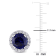 5 1/2 CT TGW Created Blue and Created White Sapphire Stud Earrings in
Sterling Silver
