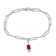 1 2/5 CT TGW Created Ruby and Created White Sapphire Bracelet in
Sterling Silver