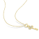 Key Charm Diamond Accent Pendant with Chain in Yellow Plated Sterling Silver