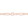 5MM Fancy Paperclip Chain Bracelet in 18K Rose Gold Over Sterling Silver